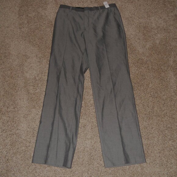 Banana Republic Factory Tailored-Fit Suit Trouser 34/34 Grey Herringbone